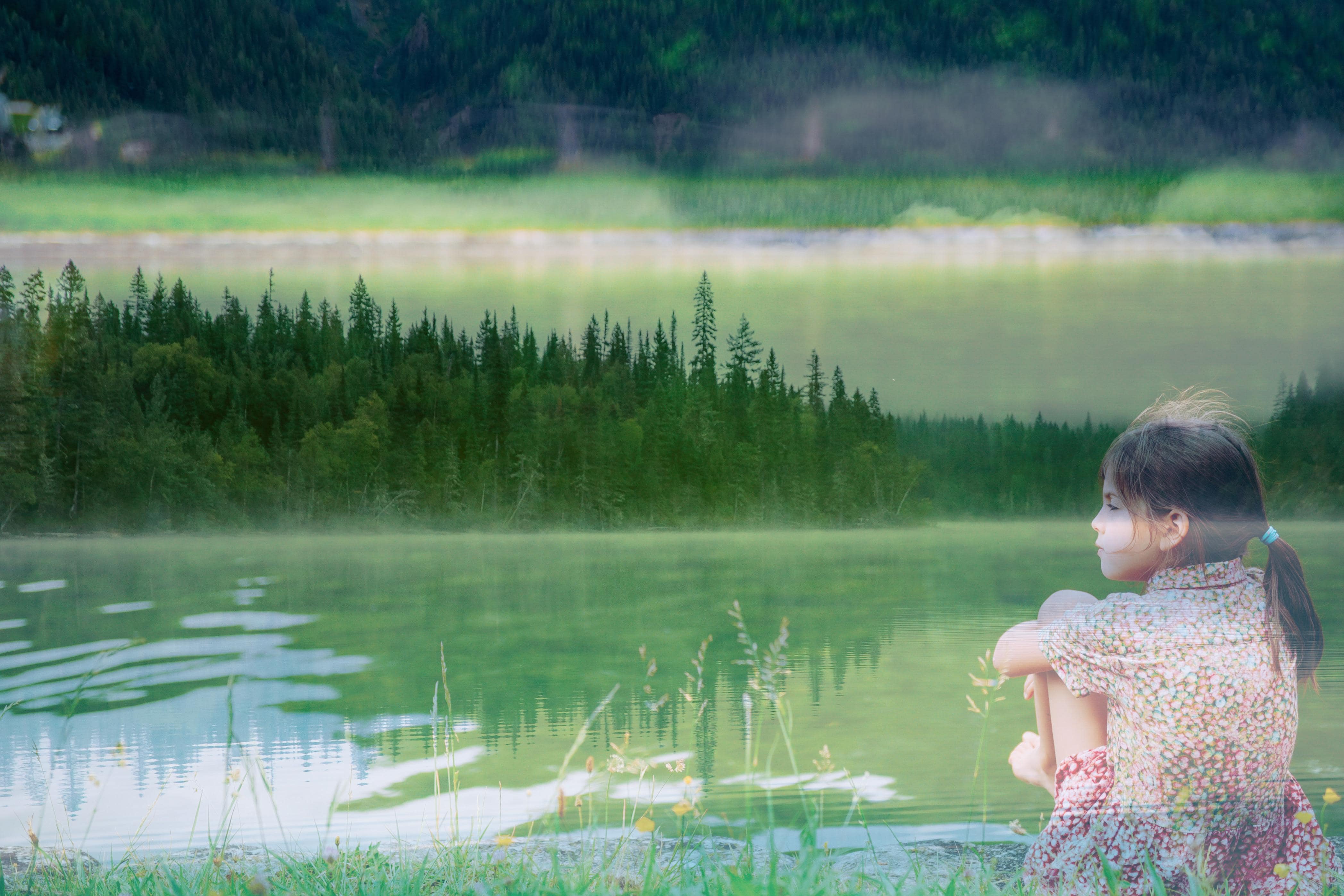 double image lake landscape